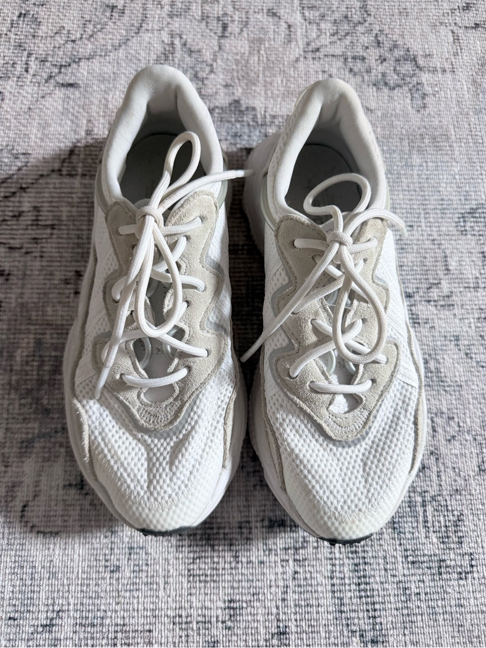 adidas White and Light Gray Athletic Sneakers